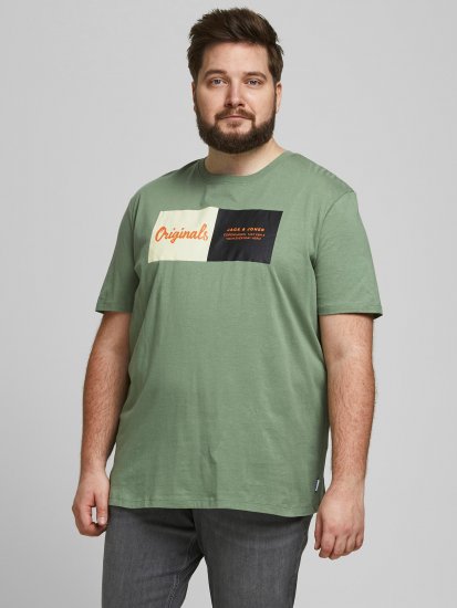 Jack & Jones Joshua T-shirt Sea Spray - Koszulki - T-shirty meskie Duże Rozmiary - 2XL-14XL
