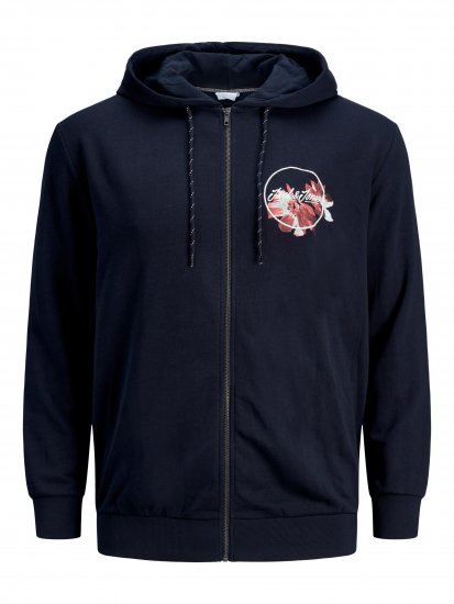 Jack & Jones Califlomax Sweat Hood Navy blazer - Bluzy & bluzy z kapturem - Bluzy & Bluzy z kapturem 2XL-12XL