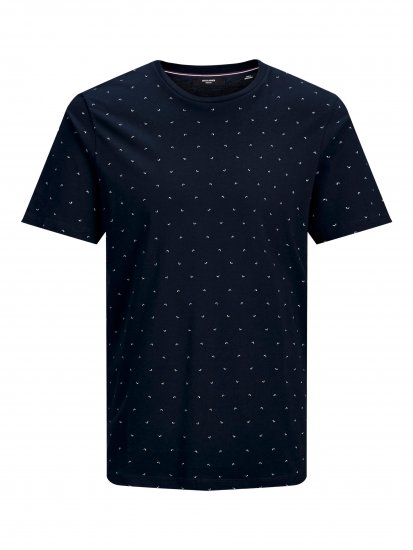Jack & Jones Gabriel Crew Neck Tee New Navy - Koszulki - T-shirty meskie Duże Rozmiary - 2XL-14XL