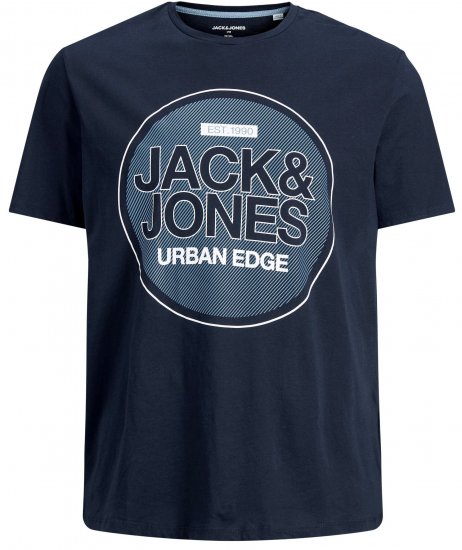 Jack & Jones Booster T-shirt Navy - Koszulki - T-shirty meskie Duże Rozmiary - 2XL-14XL