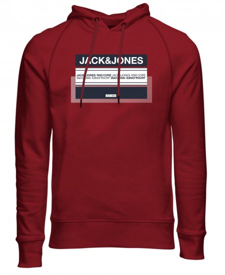 Jack & Jones Booster Hoodie Sun-Dried Tomato - Bluzy & bluzy z kapturem - Bluzy & Bluzy z kapturem 2XL-12XL