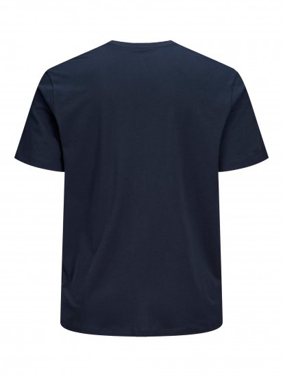 Jack & Jones Preston Crew Neck T-Shirt Navy - Koszulki - T-shirty meskie Duże Rozmiary - 2XL-14XL