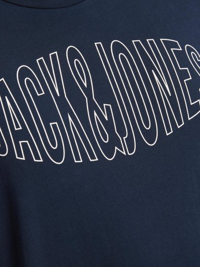 Jack & Jones Preston Crew Neck T-Shirt Navy - Koszulki - T-shirty meskie Duże Rozmiary - 2XL-14XL