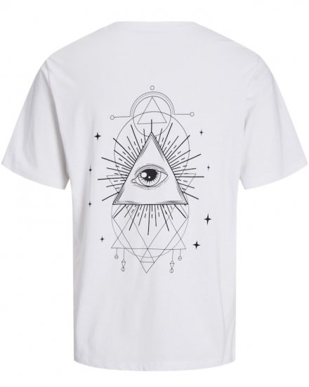 Jack & Jones Jackie Crew Neck T-Shirt White - Koszulki - T-shirty meskie Duże Rozmiary - 2XL-14XL