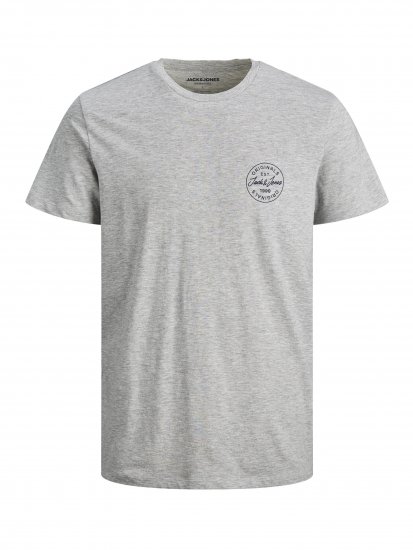 Jack & Jones JJESHARK TEE Gray - Koszulki - T-shirty meskie Duże Rozmiary - 2XL-14XL