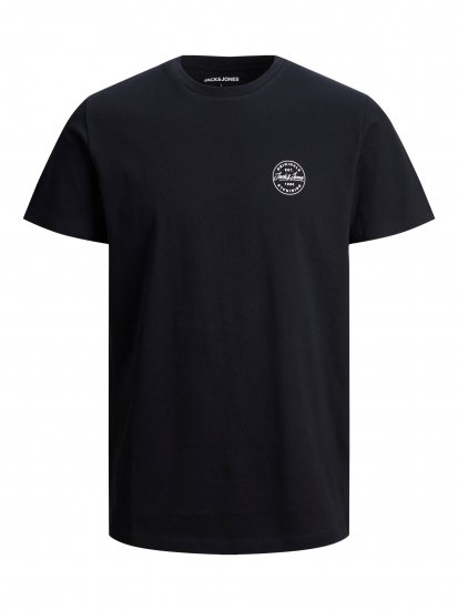 Jack & Jones JJESHARK TEE Black - Koszulki - T-shirty meskie Duże Rozmiary - 2XL-14XL