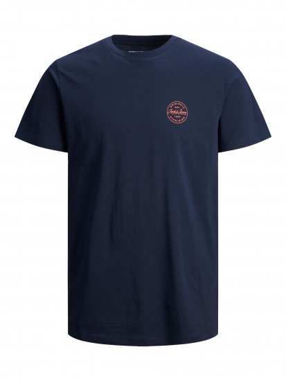 Jack & Jones JJESHARK TEE Navy - Koszulki - T-shirty meskie Duże Rozmiary - 2XL-14XL