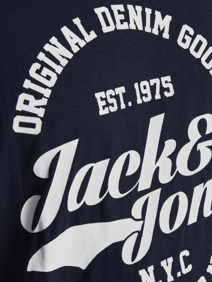 Jack & Jones JJERAFA TEE Navy - Koszulki - T-shirty meskie Duże Rozmiary - 2XL-14XL