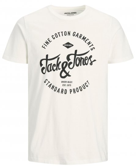 Jack & Jones JJERAFA TEE White - Koszulki - T-shirty meskie Duże Rozmiary - 2XL-14XL