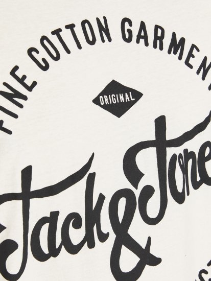 Jack & Jones JJERAFA TEE White - Koszulki - T-shirty meskie Duże Rozmiary - 2XL-14XL