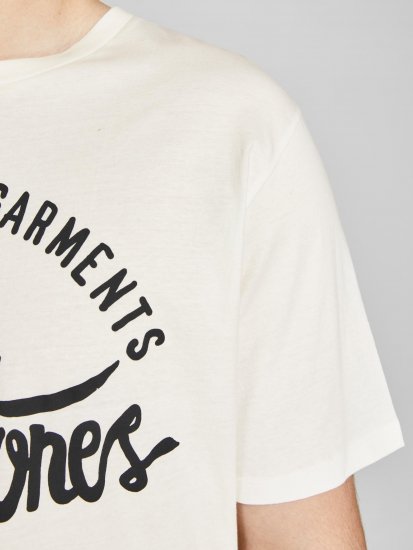 Jack & Jones JJERAFA TEE White - Koszulki - T-shirty meskie Duże Rozmiary - 2XL-14XL