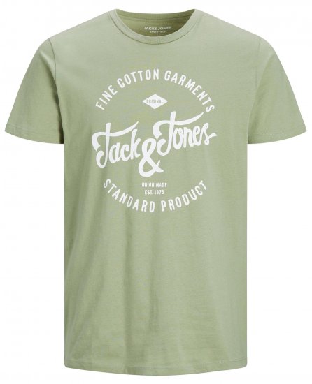Jack & Jones JJERAFA TEE Light Green - Koszulki - T-shirty meskie Duże Rozmiary - 2XL-14XL