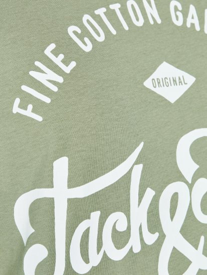 Jack & Jones JJERAFA TEE Light Green - Koszulki - T-shirty meskie Duże Rozmiary - 2XL-14XL
