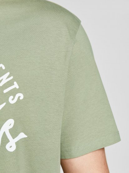 Jack & Jones JJERAFA TEE Light Green - Koszulki - T-shirty meskie Duże Rozmiary - 2XL-14XL