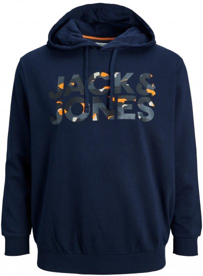 Jack & Jones JJRAMP Hoodie Navy - Bluzy & bluzy z kapturem - Bluzy & Bluzy z kapturem 2XL-12XL