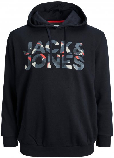 Jack & Jones JJRAMP Hoodie Black - Bluzy & bluzy z kapturem - Bluzy & Bluzy z kapturem 2XL-12XL