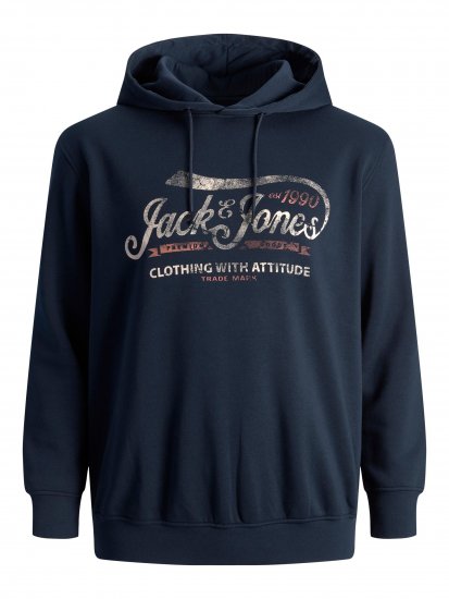 Jack & Jones JPRBLUBOOSTER SWEAT Hoodie Navy - Bluzy & bluzy z kapturem - Bluzy & Bluzy z kapturem 2XL-12XL
