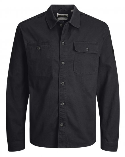 Jack & Jones JCOBEN LS Overshirt Black - Koszule - Koszule 2XL-10XL