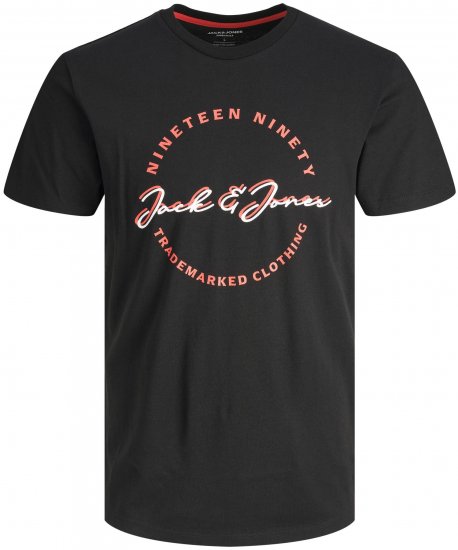 Jack & Jones JJSTAMP TEE Black - Koszulki - T-shirty meskie Duże Rozmiary - 2XL-14XL