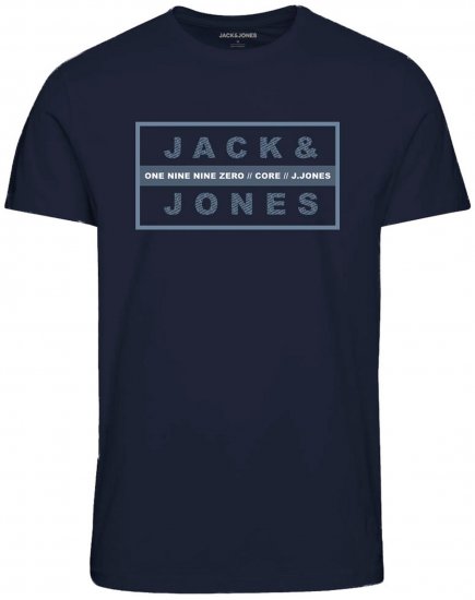 Jack & Jones JJSTORM TEE Navy - Koszulki - T-shirty meskie Duże Rozmiary - 2XL-14XL