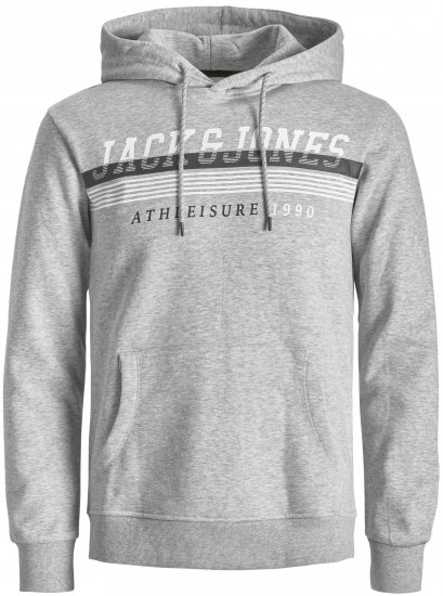 Jack & Jones JJIRON Hoodie Grey - Bluzy & bluzy z kapturem - Bluzy & Bluzy z kapturem 2XL-12XL