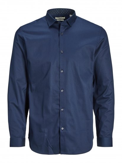 Jack & Jones JPRBLACARDIFF CONTRAST Shirt LS Navy - Koszule - Koszule 2XL-10XL