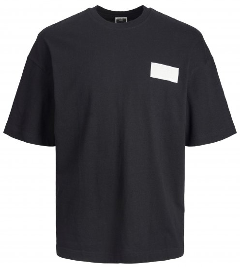 Jack & Jones JCONASA TEE Black - Koszulki - T-shirty meskie Duże Rozmiary - 2XL-14XL