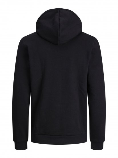 Jack & Jones JCOBERG SWEAT ZIP Hoodie Black - Bluzy & bluzy z kapturem - Bluzy & Bluzy z kapturem 2XL-12XL