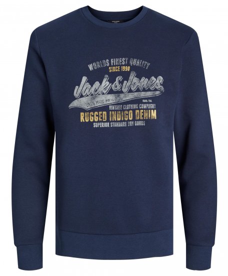 Jack & Jones JPRBLUBILLY Sweatshirt Navy - Bluzy & bluzy z kapturem - Bluzy & Bluzy z kapturem 2XL-12XL