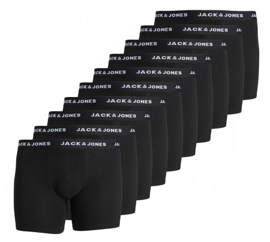 Jack & Jones JACHUEY Boxers 10-pack Black - Bielizna & stroje kąpielowe - Bielizna & Stroje kąpielowe 2XL-8XL