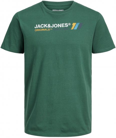 Jack & Jones JORNATE TEE Green - Koszulki - T-shirty meskie Duże Rozmiary - 2XL-14XL