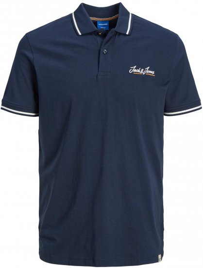 Jack & Jones JORPAUL TONS Polo shirt Navy - Koszulki polo - Koszulki Polo 2XL-8XL