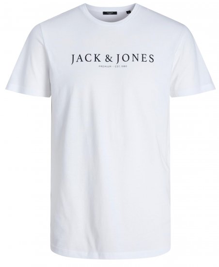 Jack & Jones JPRBLABOOSTER T-shirt White - Koszulki - T-shirty meskie Duże Rozmiary - 2XL-14XL