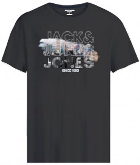 Jack & Jones JCOBOOSTER T-Shirt Black - Koszulki - T-shirty meskie Duże Rozmiary - 2XL-14XL