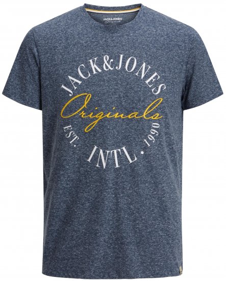 Jack & Jones JORWILLOWBRANDING T-Shirt Navy - Koszulki - T-shirty meskie Duże Rozmiary - 2XL-14XL