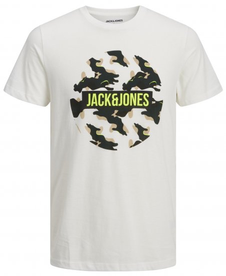 Jack & Jones JJRAMP T-Shirt White - Koszulki - T-shirty meskie Duże Rozmiary - 2XL-14XL