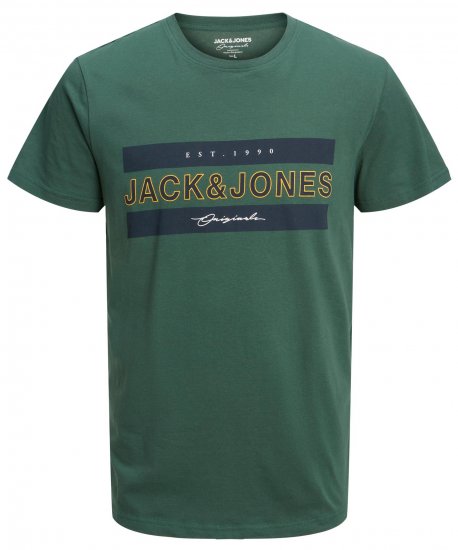 Jack & Jones JORFRIDAY T-Shirt Green - Koszulki - T-shirty meskie Duże Rozmiary - 2XL-14XL