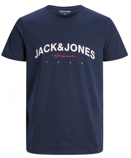 Jack & Jones JORFRIDAY T-Shirt Navy - Koszulki - T-shirty meskie Duże Rozmiary - 2XL-14XL