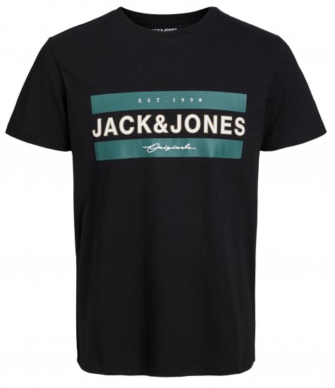 Jack & Jones JORFRIDAY T-Shirt Black - Koszulki - T-shirty meskie Duże Rozmiary - 2XL-14XL