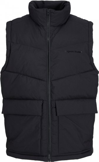Jack & Jones JORVESTERBRO BODYWARMER Black - Kurtki Męskie Duże Rozmiary - Kurtki Duże rozmiary 2XL-8XL