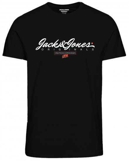 Jack & Jones JORSYMBOL T-shirt Black - Koszulki - T-shirty meskie Duże Rozmiary - 2XL-14XL