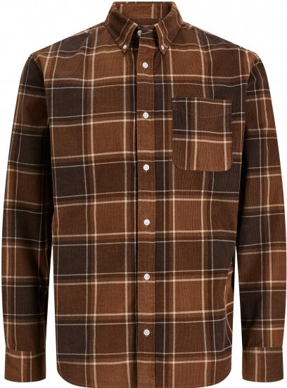 Jack & Jones JPRBLUBROOK CORD X-MAS SHIRT L/S Toffee - Koszule - Koszule 2XL-10XL