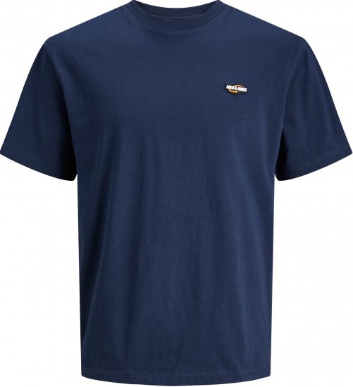 Jack & Jones JCOBLACK TEE SS CREW NECK Sky captain - Koszulki - T-shirty meskie Duże Rozmiary - 2XL-14XL