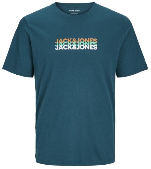 Jack & Jones JJCYBER T-Shirt Deep Teal - Koszulki - T-shirty meskie Duże Rozmiary - 2XL-14XL