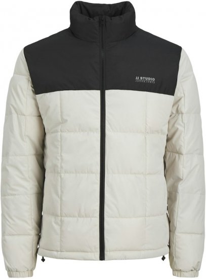 Jack & Jones BEN Windproof Jacket White - Kurtki Męskie Duże Rozmiary - Kurtki Duże rozmiary 2XL-8XL