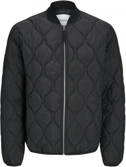 Jack & Jones JJKODA Light Bomber Jacket Black - Kurtki Męskie Duże Rozmiary - Kurtki Duże rozmiary 2XL-8XL