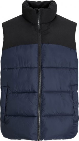 Jack & Jones MOON Bodywarmer Navy Blazer - Kurtki Męskie Duże Rozmiary - Kurtki Duże rozmiary 2XL-8XL