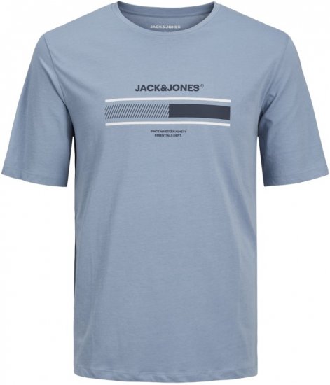 Jack & Jones SOUTH T-Shirt Light Blue - Koszulki - T-shirty meskie Duże Rozmiary - 2XL-14XL