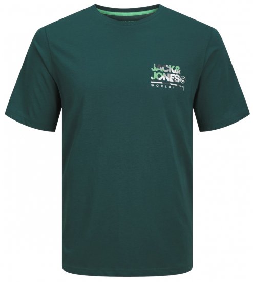 Jack & Jones JJLUKE T-Shirt Deep Teal - Koszulki - T-shirty meskie Duże Rozmiary - 2XL-14XL