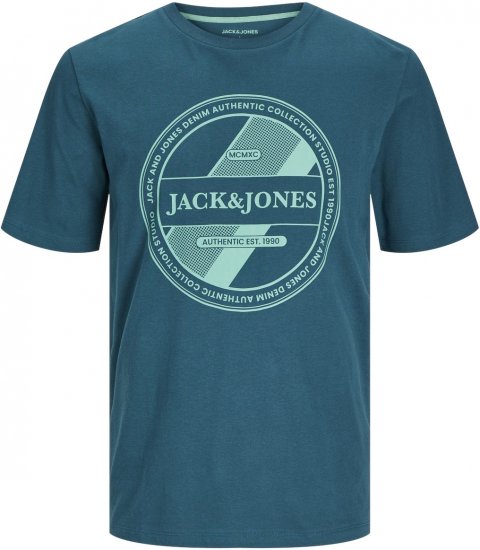 Jack & Jones JJRIO T-Shirt Deep Teal - Koszulki - T-shirty meskie Duże Rozmiary - 2XL-14XL